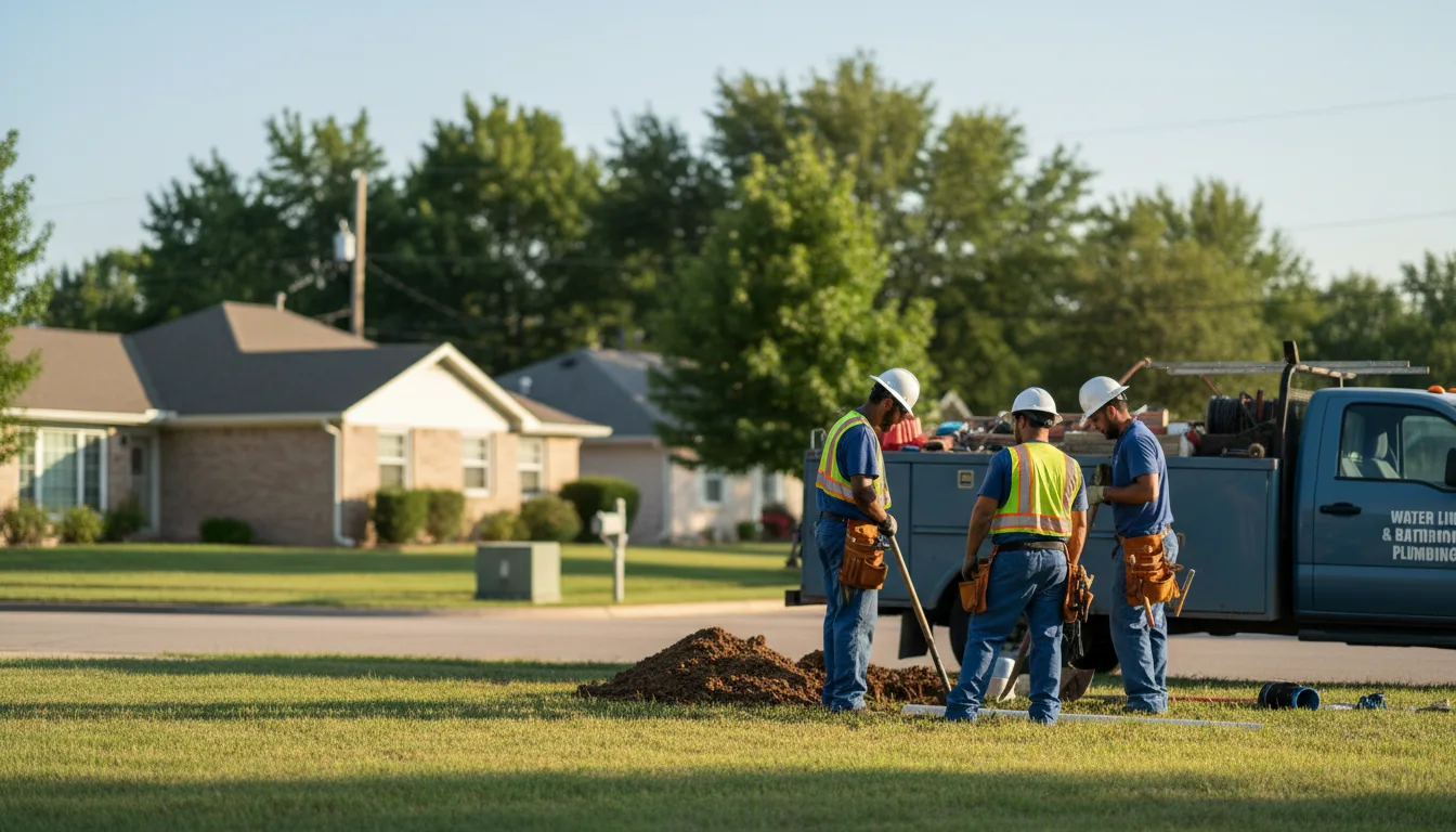 Residential water line and bathroom plumbing service in Richland Springs, TX